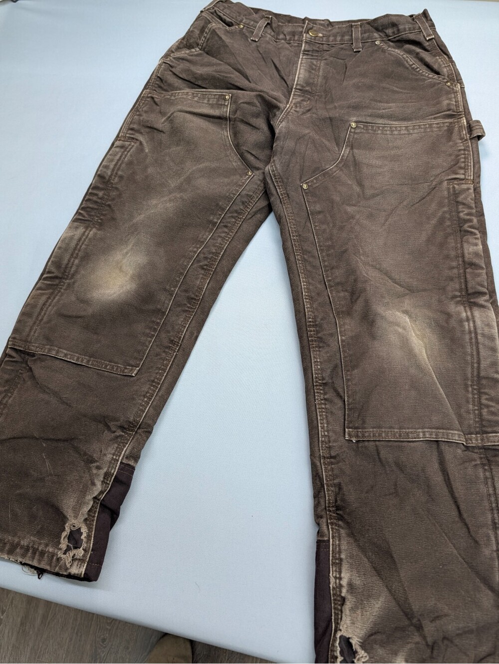 Carhartt Double Knee Work Pants Quilt Lined 34x30 B194 DKB